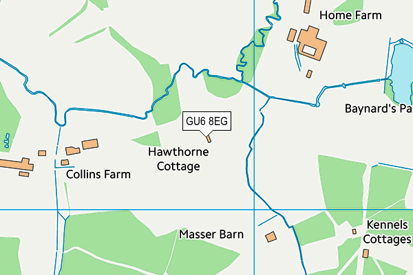 GU6 8EG map - OS VectorMap District (Ordnance Survey)