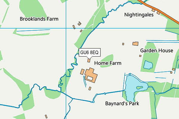 GU6 8EQ map - OS VectorMap District (Ordnance Survey)