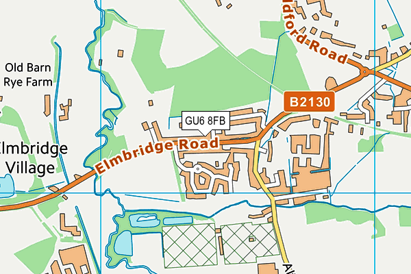 GU6 8FB map - OS VectorMap District (Ordnance Survey)