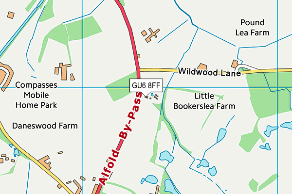 GU6 8FF map - OS VectorMap District (Ordnance Survey)