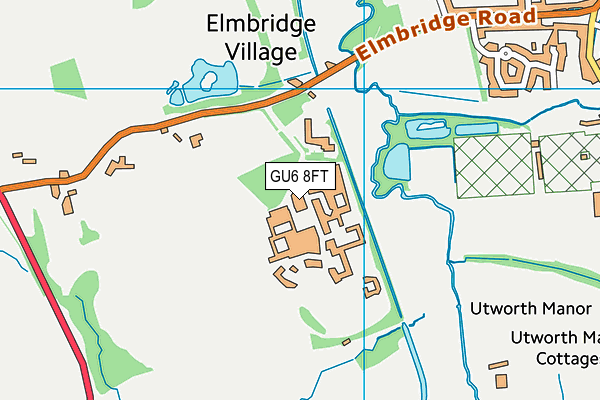 GU6 8FT map - OS VectorMap District (Ordnance Survey)