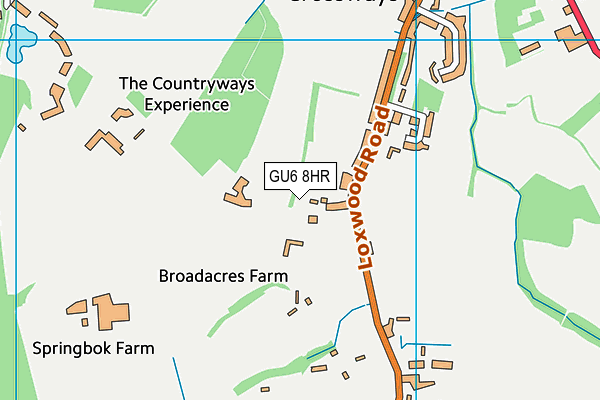 GU6 8HR map - OS VectorMap District (Ordnance Survey)