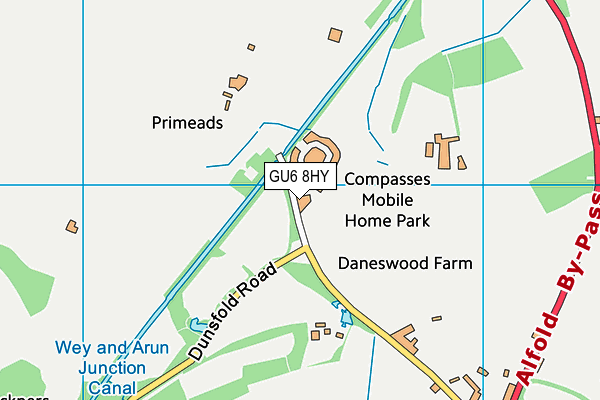 GU6 8HY map - OS VectorMap District (Ordnance Survey)