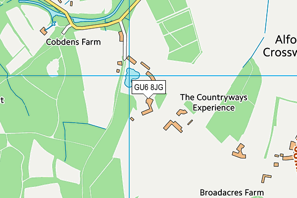 GU6 8JG map - OS VectorMap District (Ordnance Survey)