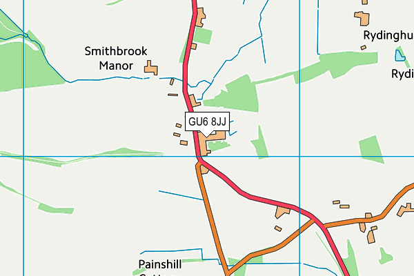GU6 8JJ map - OS VectorMap District (Ordnance Survey)