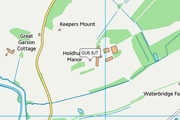 GU6 8JT map - OS VectorMap District (Ordnance Survey)