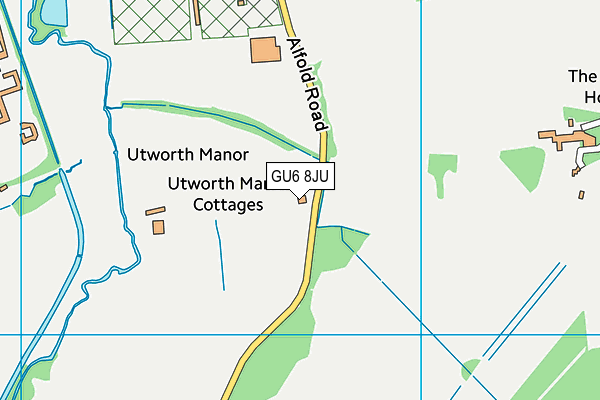 GU6 8JU map - OS VectorMap District (Ordnance Survey)