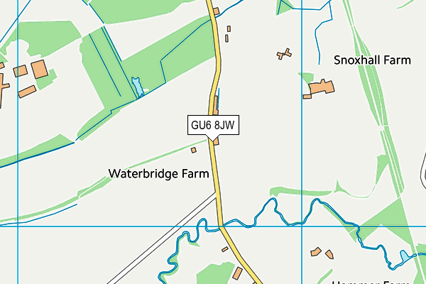 GU6 8JW map - OS VectorMap District (Ordnance Survey)