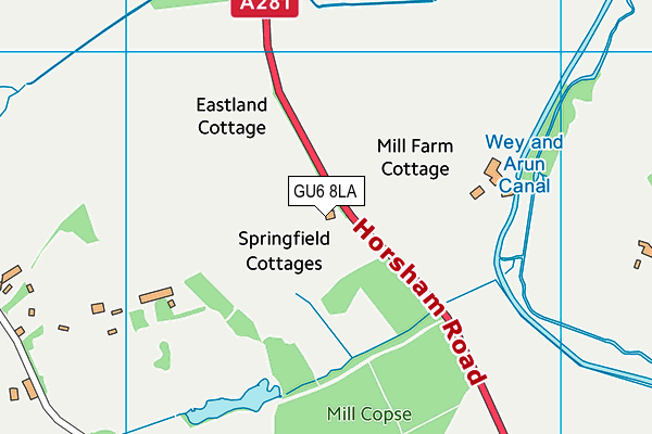 GU6 8LA map - OS VectorMap District (Ordnance Survey)