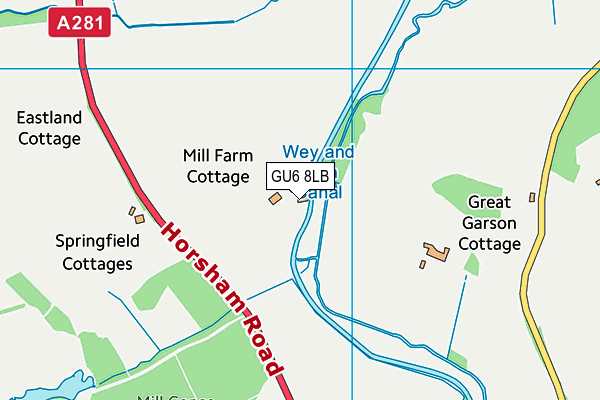 GU6 8LB map - OS VectorMap District (Ordnance Survey)