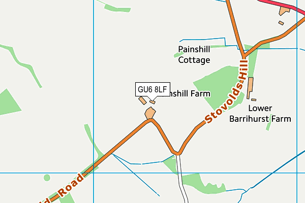 GU6 8LF map - OS VectorMap District (Ordnance Survey)