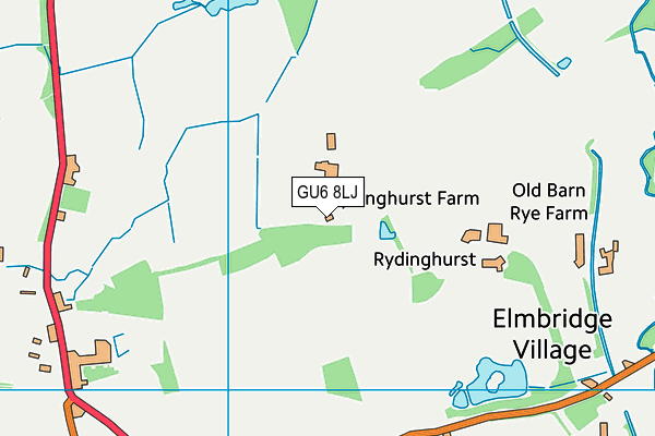 GU6 8LJ map - OS VectorMap District (Ordnance Survey)