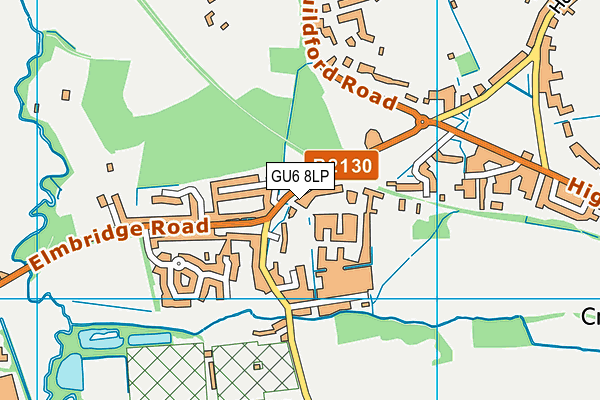 GU6 8LP map - OS VectorMap District (Ordnance Survey)