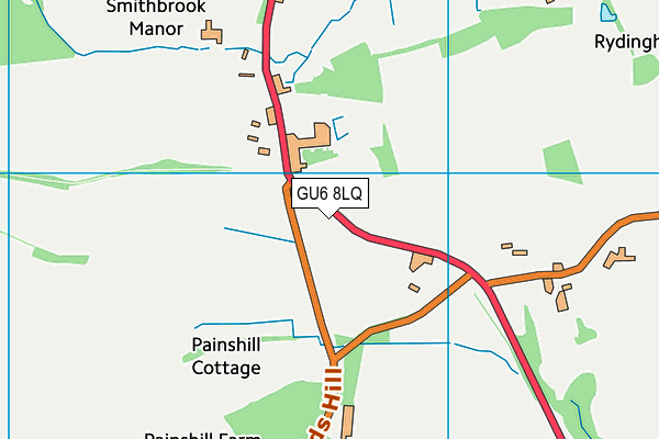 GU6 8LQ map - OS VectorMap District (Ordnance Survey)