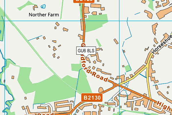 GU6 8LS map - OS VectorMap District (Ordnance Survey)