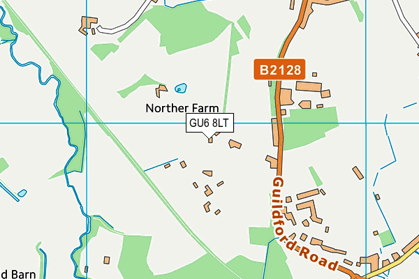 GU6 8LT map - OS VectorMap District (Ordnance Survey)