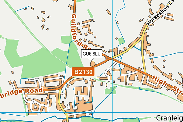 GU6 8LU map - OS VectorMap District (Ordnance Survey)
