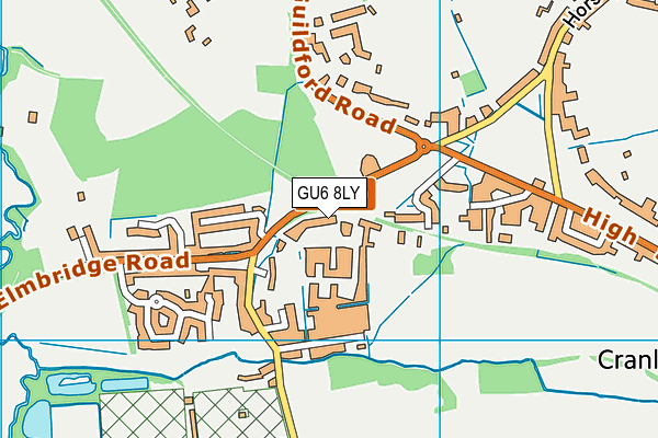 GU6 8LY map - OS VectorMap District (Ordnance Survey)