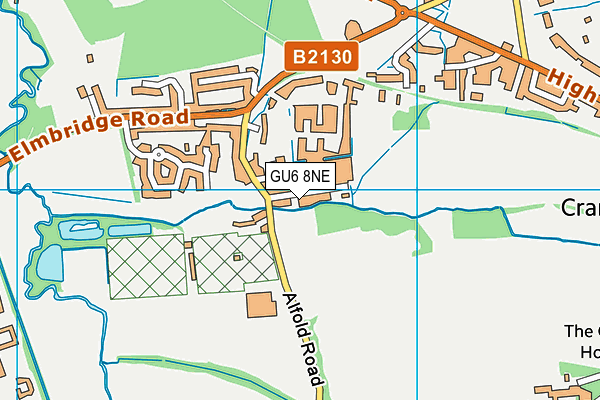 GU6 8NE map - OS VectorMap District (Ordnance Survey)