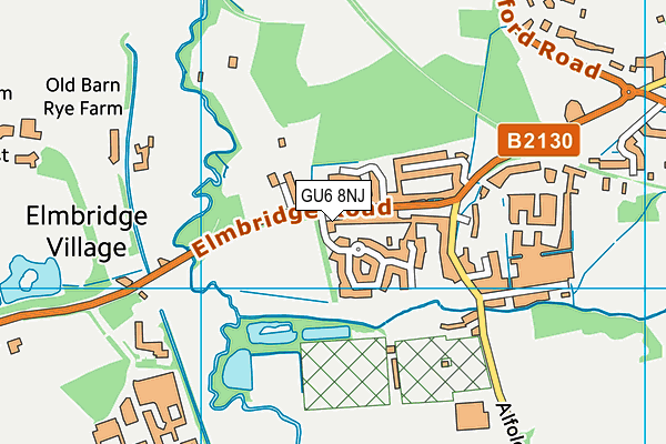 GU6 8NJ map - OS VectorMap District (Ordnance Survey)