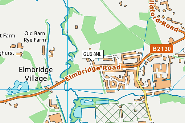 GU6 8NL map - OS VectorMap District (Ordnance Survey)