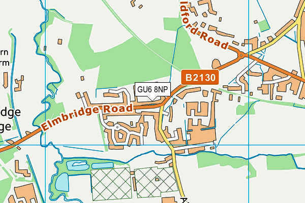 GU6 8NP map - OS VectorMap District (Ordnance Survey)