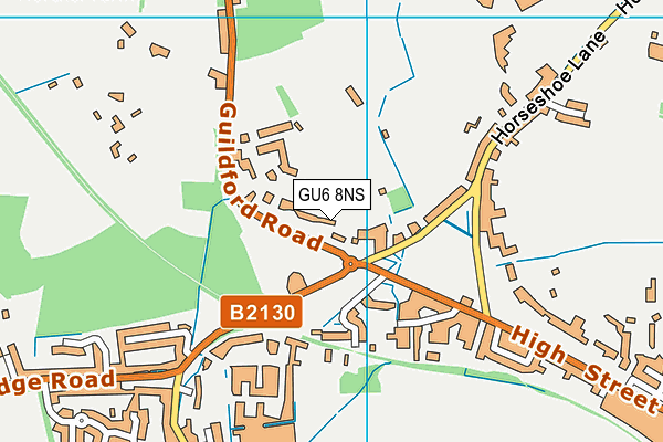 GU6 8NS map - OS VectorMap District (Ordnance Survey)