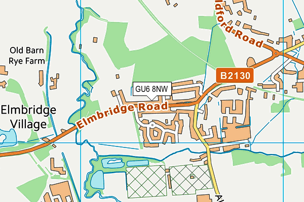 GU6 8NW map - OS VectorMap District (Ordnance Survey)