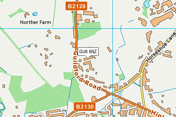 GU6 8NZ map - OS VectorMap District (Ordnance Survey)