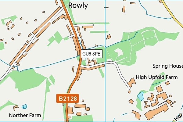 GU6 8PE map - OS VectorMap District (Ordnance Survey)