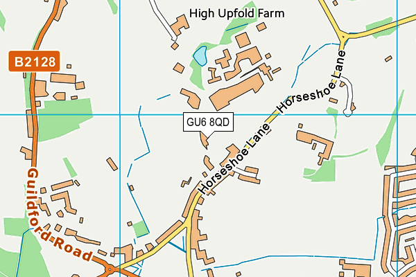 GU6 8QD map - OS VectorMap District (Ordnance Survey)