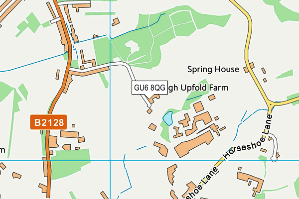 GU6 8QG map - OS VectorMap District (Ordnance Survey)