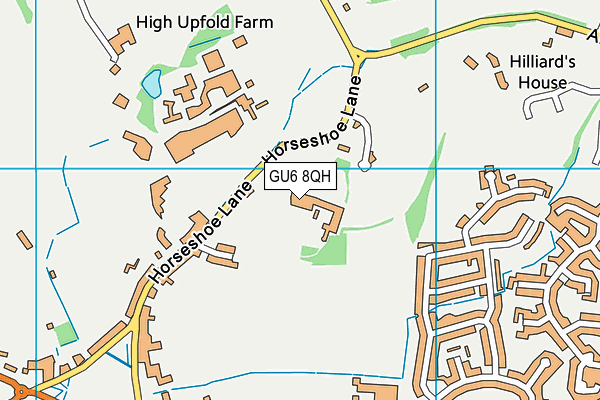GU6 8QH map - OS VectorMap District (Ordnance Survey)