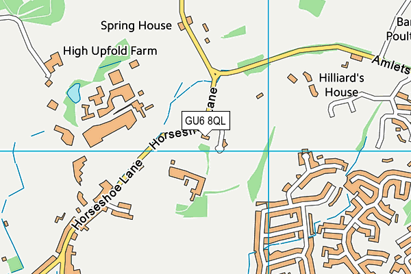 GU6 8QL map - OS VectorMap District (Ordnance Survey)