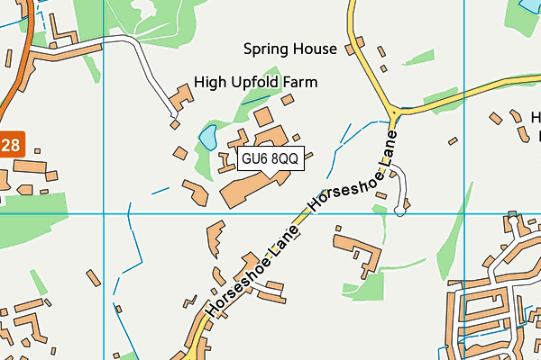 Cranleigh School map (GU6 8QQ) - OS VectorMap District (Ordnance Survey)