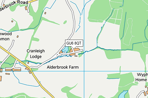 GU6 8QT map - OS VectorMap District (Ordnance Survey)