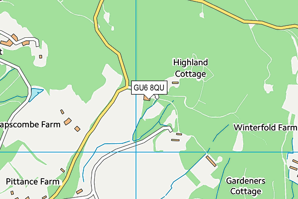 GU6 8QU map - OS VectorMap District (Ordnance Survey)