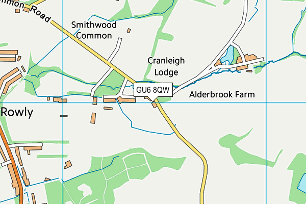 GU6 8QW map - OS VectorMap District (Ordnance Survey)