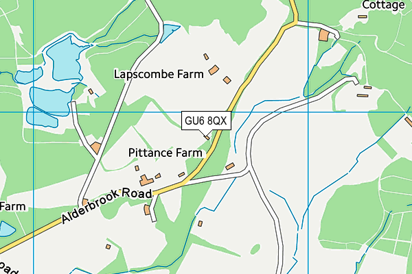 GU6 8QX map - OS VectorMap District (Ordnance Survey)