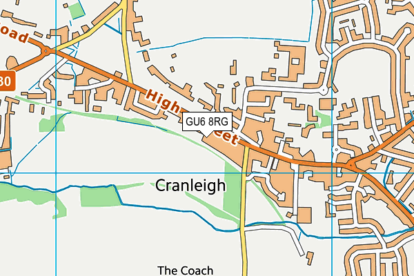 GU6 8RG map - OS VectorMap District (Ordnance Survey)