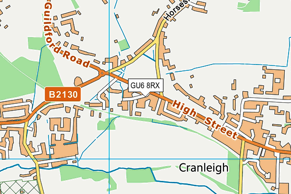 GU6 8RX map - OS VectorMap District (Ordnance Survey)