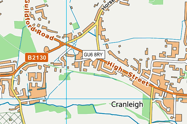 GU6 8RY map - OS VectorMap District (Ordnance Survey)