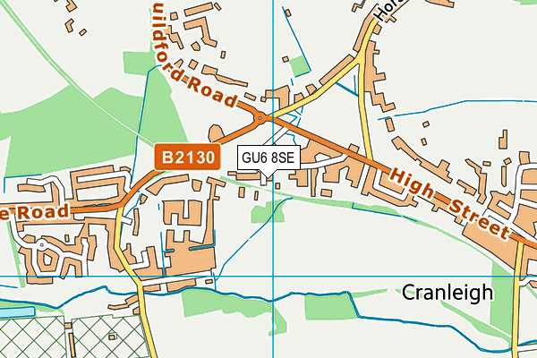 GU6 8SE map - OS VectorMap District (Ordnance Survey)