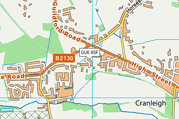 GU6 8SF map - OS VectorMap District (Ordnance Survey)