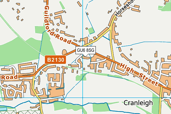 GU6 8SG map - OS VectorMap District (Ordnance Survey)