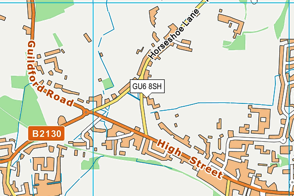 GU6 8SH map - OS VectorMap District (Ordnance Survey)