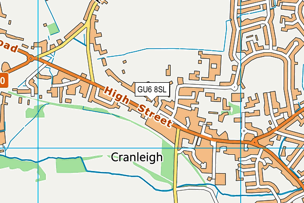 GU6 8SL map - OS VectorMap District (Ordnance Survey)