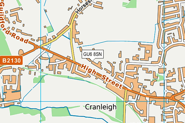 GU6 8SN map - OS VectorMap District (Ordnance Survey)