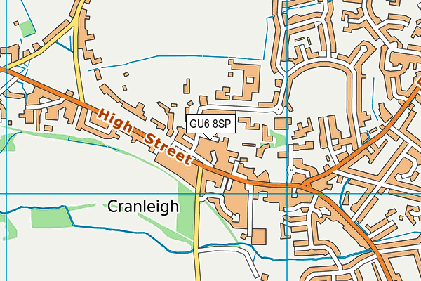 GU6 8SP map - OS VectorMap District (Ordnance Survey)