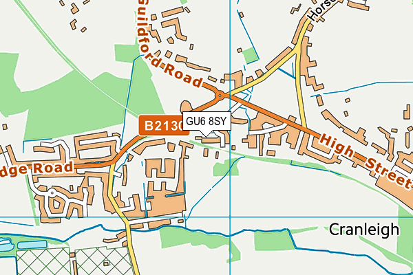 GU6 8SY map - OS VectorMap District (Ordnance Survey)